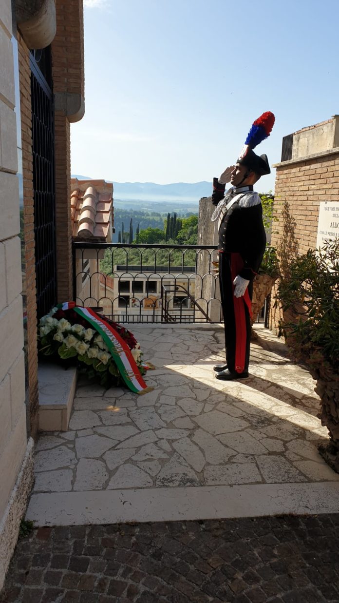 Aldo Moro, corona del Presidente Sergio Mattarella al cimitero di