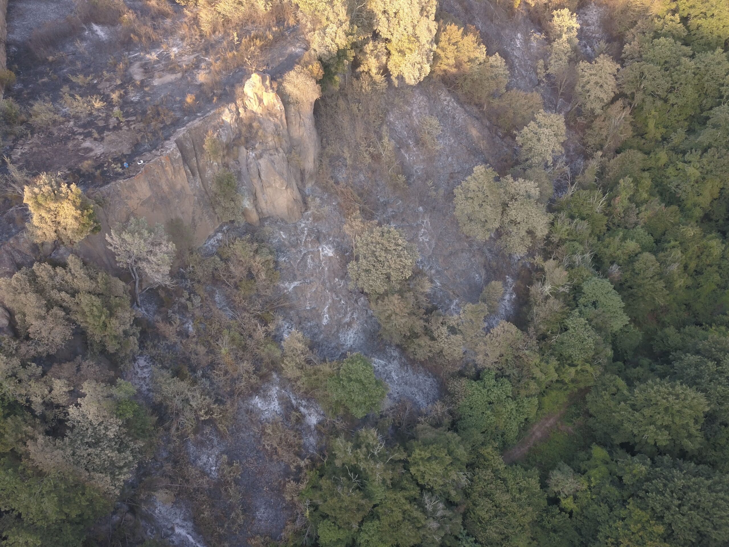 L'incendio a Faleria, zona Castel Paterno - Foto Maurizio Pennacchio per Il Nuovo Magazine